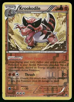 Krookodile 62/98 Rare Reverse Holo MP Pokemon Emerging Powers - Image 1