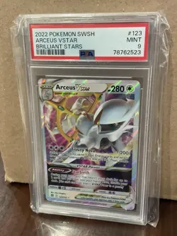 ARCEUS VSTAR 2022 POKEMON BRILLIANT STARS SWSH 123/172 PSA 9 - Image 1