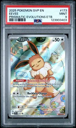 Pokemon TCG Eevee 173 Scarlet & Violet Promo Prismatic PSA 9 - Image 1