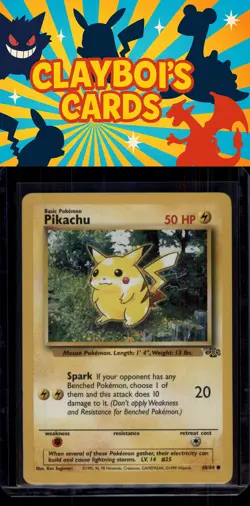 Pikachu Jungle Pokemon 60/64 Vintage Common Near Mint or Better - Image 1