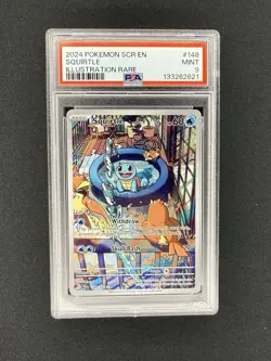 2024 POKEMON SCR EN-STELLAR CROWN ILLUSTRATION RARE #148 SQUIRTLE PSA 9 - Image 1