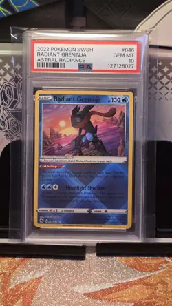 2022 Pokemon Sword & Shield Astral Radiance Radiant Greninja #046 PSA 10 - Image 1