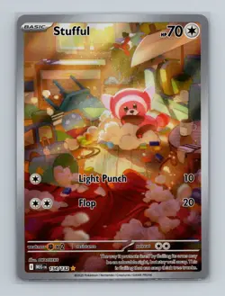 2025 Pokemon Mega Evolution Stufful #154/132 Illustration Rare Full Art NM - Image 1