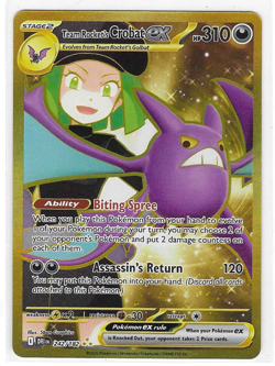Team Rocket’s Crobat ex 242/182 Ultra Rare Gold Pokemon Destined Rivals - Image 1