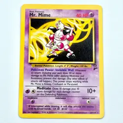Mr. Mime 27/130 Near Mint Base Set 2 Rare Non Holo Vintage Pokemon TCG - Image 1