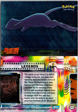 ERROR Miscut topps Pokemon The First Movie Foil #1 Legends Mew - Image 1