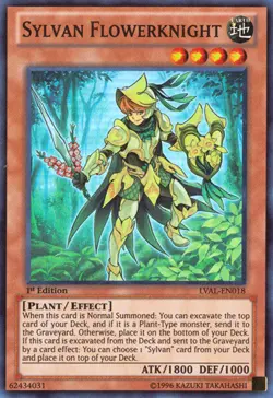 Sylvan Flowerknight - LVAL-EN018 - Super Rare - 1st Edition x1 - Lightly Played - Image 1