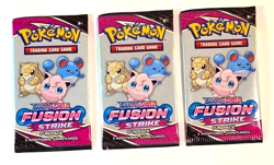3 x SWSH Fusion Strike - Fun Packs - 3 Pokemon Cards each pack - Sealed_1 - Image 1