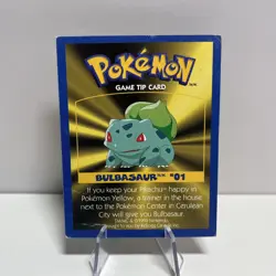 1999 Nintendo Kellogg Canada - Pokemon Game Tip Card - Bulbasaur (01) - Image 1