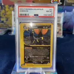 Pokemon TCG Umbreon Aquapolis Rare Card 41/147 Aquapolis PSA 8 - Image 1