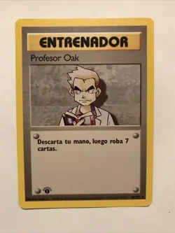 Pokemon TCG- Professor Oak 88/102 Base Set - 1st Edition Spanish Trainer Card - Image 1