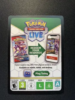 Pokemon Blank Code Card Error Live TCG Card NM - Image 2
