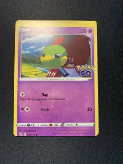 Pokemon Miscut OC Error Go Natu 032/078 Common Card NM - Image 2