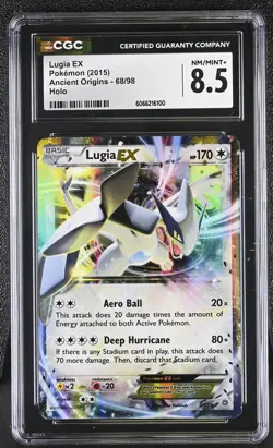CGC 8.5 Lugia EX 2015 Ancient Origins 68/98 Holo Pokemon Card - Image 1