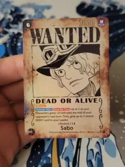 Sabo Wanted Poster Card SEC SP- OP13-120 - Carrying On His Will - English - Image 1