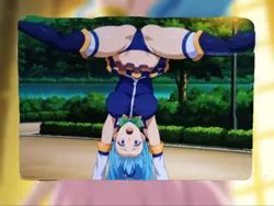 Aqua Konosuba Anime Waifu Sexy Goddess Doujin Lewd Hentai Card - Image 1