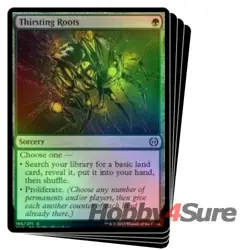 Foil Thirsting Roots X4 M/NM Magic: The Gathering MTG Phyrexia: All Will Be One - Image 1
