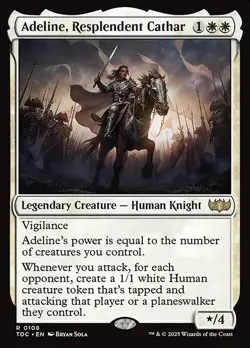 Adeline, Resplendent Cathar Commander: Tarkir: Dragonstorm Regular 108 White MTG - Image 1