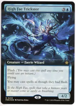 2024 Magic the Gathering High Fae Trickster Creature Faerie Wizard Extended Art - Image 1