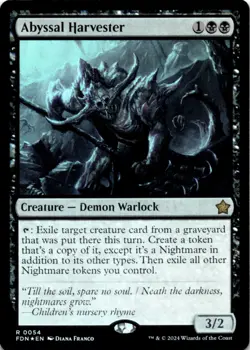 MTG Abyssal Harvester Foil NM Foundations Magic 54 - Image 1