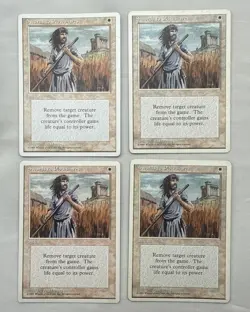 Swords to Plowshares x4 MTG Fourth 4th Edition 4x Magic Good Moderate Play - Image 1