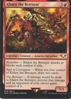 MTG: Warhammer 40,000: Kharn the Betrayer: Lightly Played Condition - Image 1
