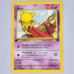 Abra 49/82 Team Rocket 1st Edition Common Vintage Pokemon Card WOTC English LP - Image 1