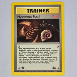 Mysterious Fossil 62/62 Fossil 1st Edition Common Vintage Pokemon Card WOTC LP - Image 1