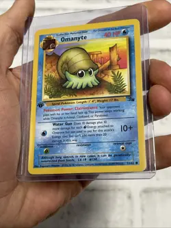 Pokemon 1st Edition Omanyte 52/62 - Fossil - LP Pokemon Card Common Nintendo TCG - Image 2