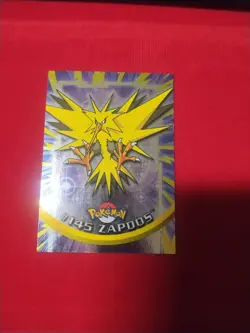 Topps Chrome Pokemon Zapdos #145 Rare Foil Card TCG TV Animation - Image 1
