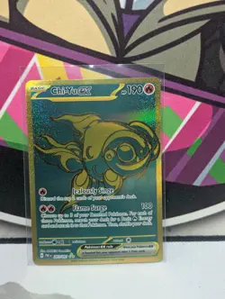 Chi-Yu ex Gold Holo 241/091 PAF EN Secret Rare Pokemon Card NM Mint - Image 1