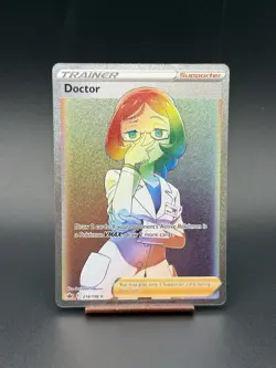 Pokemon Doctor 214/198 Chilling Reign Full Art Secret Rare Card NM Condition - Image 1