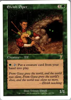 Elvish Piper 7th Edition Rare LP Magic: The Gathering 242 Normal - Image 1