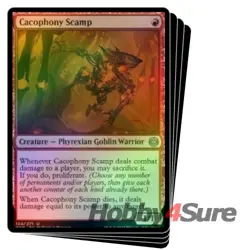 Foil Cacophony Scamp X4 M/NM Magic: The Gathering MTG Phyrexia: All Will Be One - Image 1