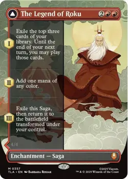 The Legend of Roku - Borderless (Saga) NM (357) - Double-sided Avatar: TLA, MTG - Image 1
