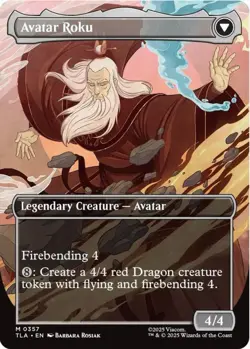 The Legend of Roku - Borderless (Saga) NM (357) - Double-sided Avatar: TLA, MTG - Image 2
