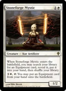 MTG Stoneforge Mystic, Moderate Play, English WorldWake - Image 1