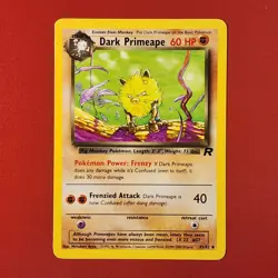 5-08-13 PWE pokemon unplayed 2000 team rocket 43/82 dark primeape . (A) - Image 1