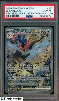 2024 Pokemon SVP EN SFA Illustration Coll #132 Greninja Ex PSA 10 GEM MINT - Image 1