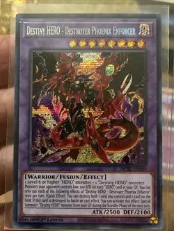 Yugioh Destiny HERO-Destroyer Phoenix Enforcer MP22-EN209 NM 1st Ed Secret Rare - Image 1