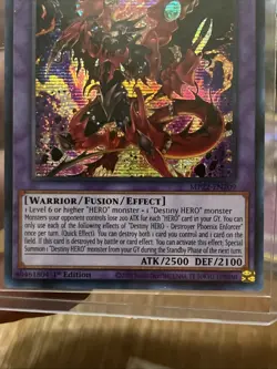 Yugioh Destiny HERO-Destroyer Phoenix Enforcer MP22-EN209 NM 1st Ed Secret Rare - Image 3