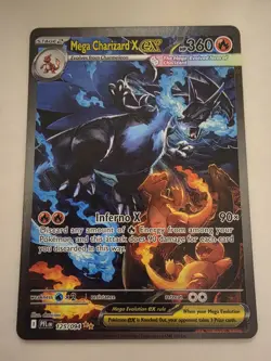 Mega Charizard x EX 125/094 Secret Rare NM Pokemon Card English Full Art - Image 1