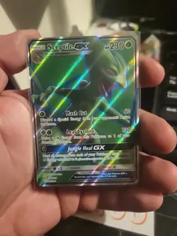 Pokemon TCG Sceptile GX Lost Thunder 196/214 Holo Full Art Ultra Rare Card - Image 1