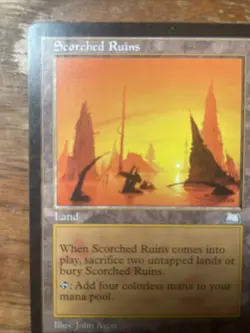 Scorched Ruins MTG Weatherlight Regular Card - Image 1