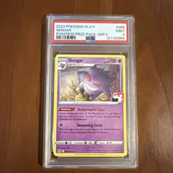 PSA 9 MINT Gengar 066 Prize Pack Series 3 Stamped Promo Graded Pokemon Card - Image 1