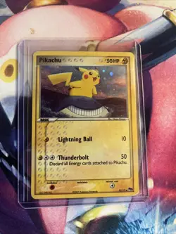 PIKACHU POP Series 5 POKEMON Error Print Poke Ball 2007 Holo Trading Card 12/17 - Image 1