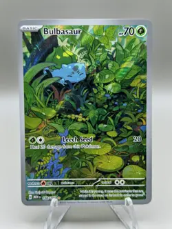 Pokemon TCG Bulbasaur Scarlet & Violet 151 Holo Illustration Rare Card 166/165 - Image 1