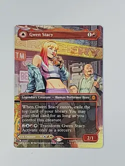 MTG ~ Gwen Stacy ~ 0202 ~ Borderless ~ Marvel's Spider-Man ~ Foil ~ pack fresh - Image 1