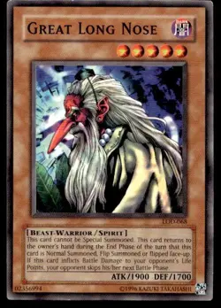Konami Yugioh Legacy of Darkness Great Long Nose #LOD-068 - Image 1