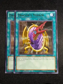 Yugioh - 2x Dragon's Mirror DPRP-EN028 1st Edition Rare LP - Image 1